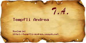 Tempfli Andrea névjegykártya